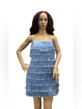 Zara women’s fringed mini dress